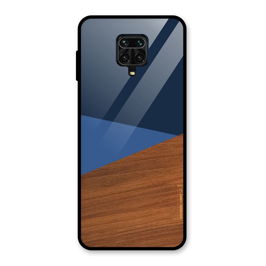 Crossed Lines Pattern Glass Back Case for Redmi Note 10 Lite