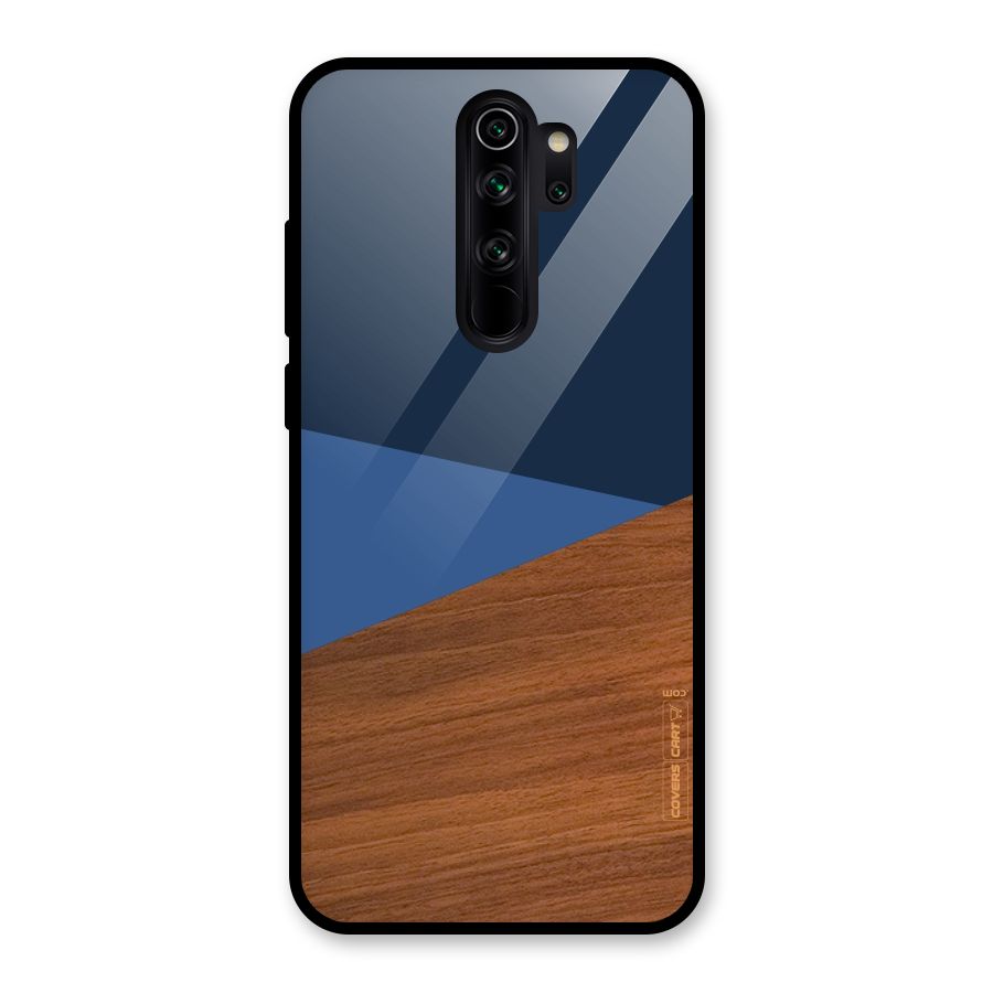 Crossed Lines Pattern Glass Back Case for Redmi Note 8 Pro