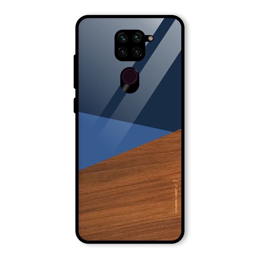 Crossed Lines Pattern Glass Back Case for Redmi Note 9