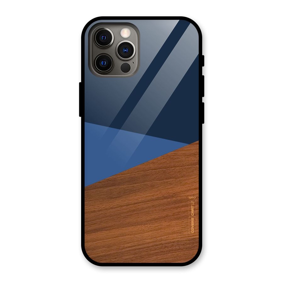 Crossed Lines Pattern Glass Back Case for iPhone 12 Pro