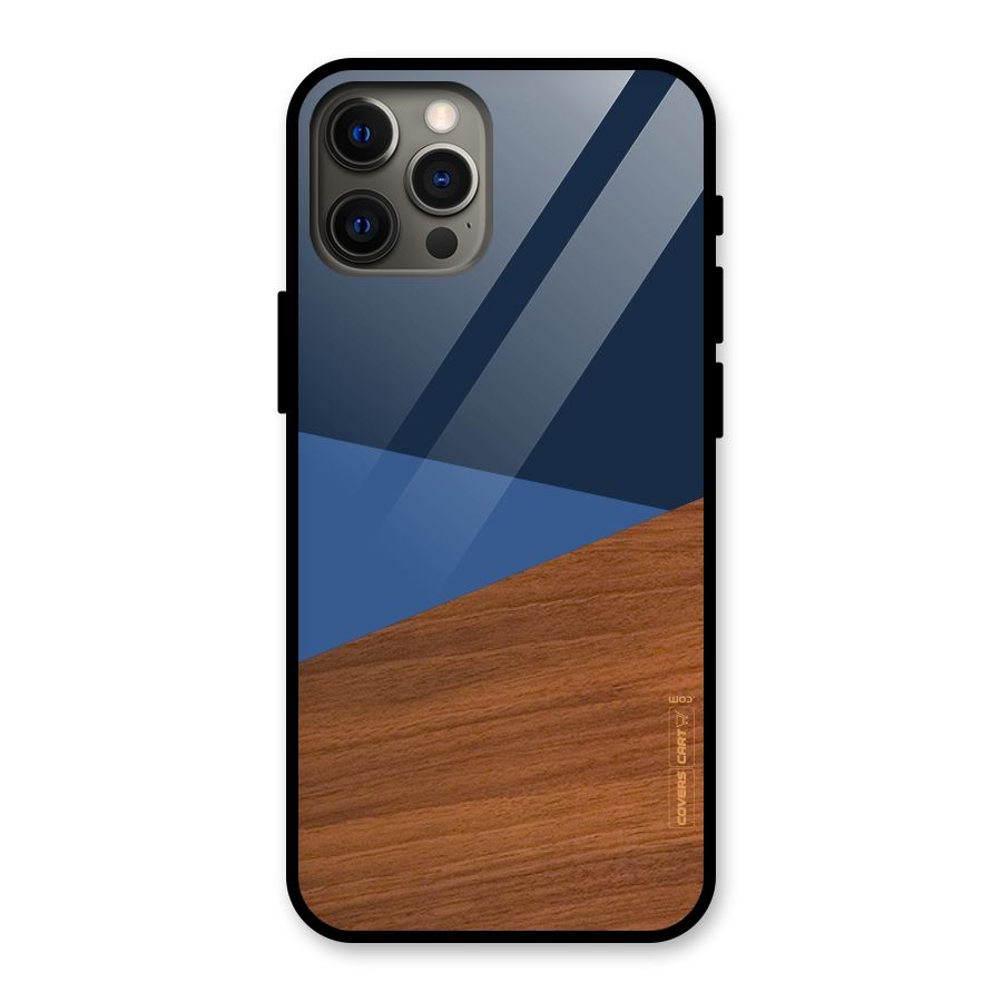 Crossed Lines Pattern Glass Back Case for iPhone 12 Pro Max