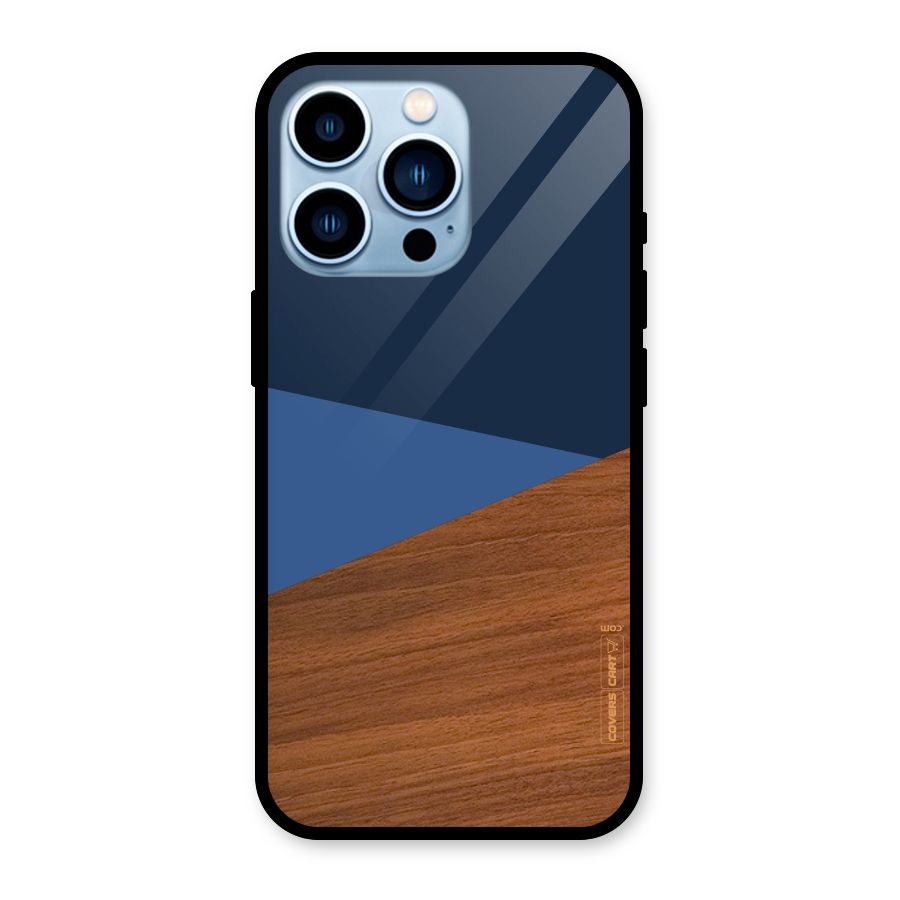 Crossed Lines Pattern Glass Back Case for iPhone 13 Pro