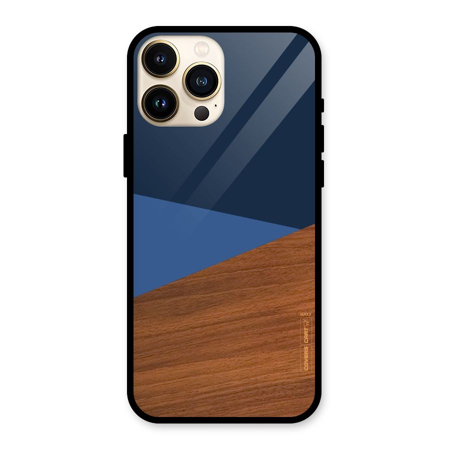 Crossed Lines Pattern Glass Back Case for iPhone 13 Pro Max
