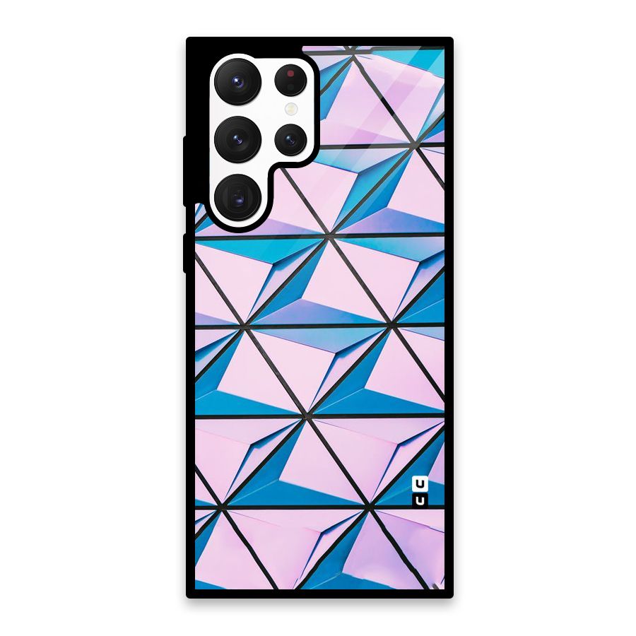Crystal Abstract Glass Back Case for Galaxy S22 Ultra 5G