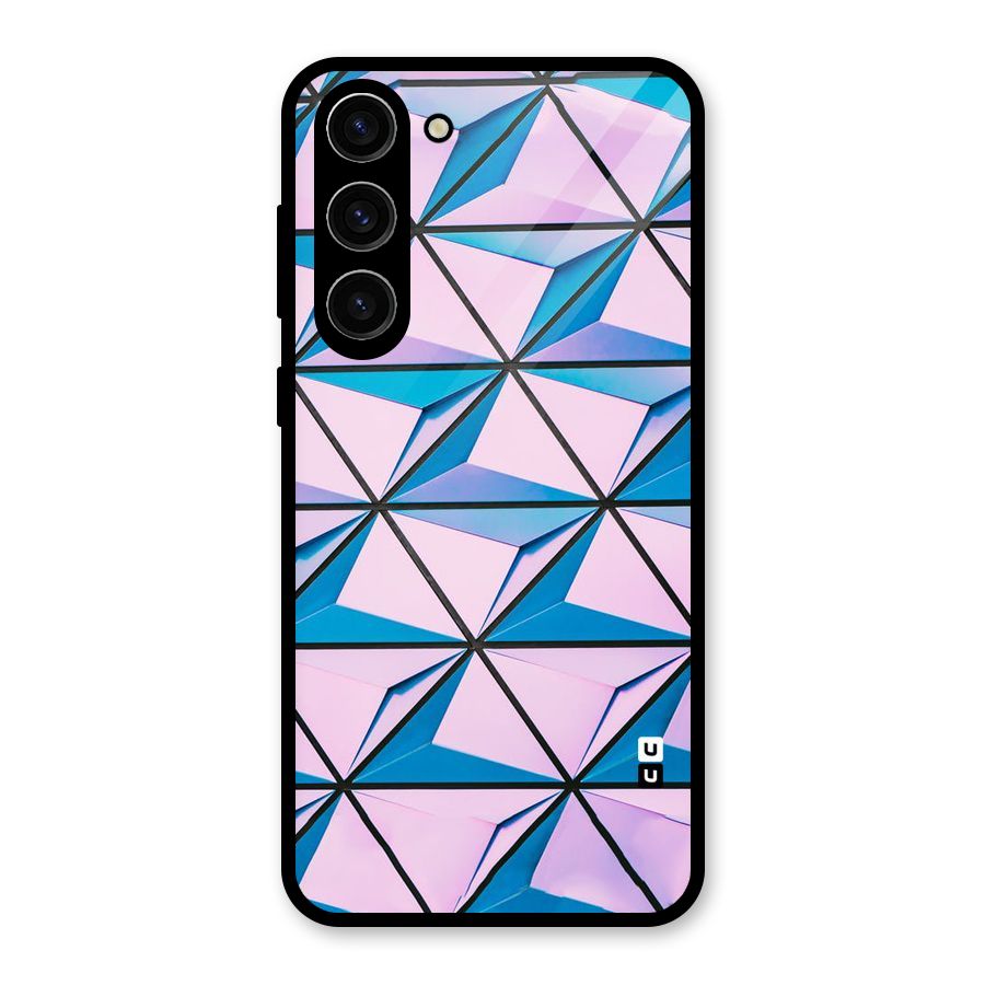 Crystal Abstract Glass Back Case for Galaxy S23 Plus