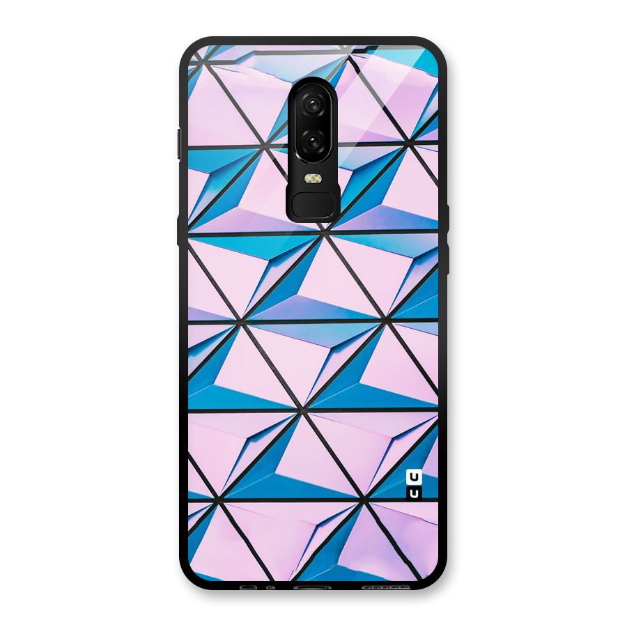 Crystal Abstract Glass Back Case for OnePlus 6