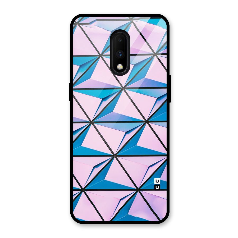 Crystal Abstract Glass Back Case for OnePlus 7