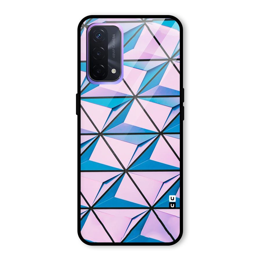Crystal Abstract Glass Back Case for Oppo A74 5G