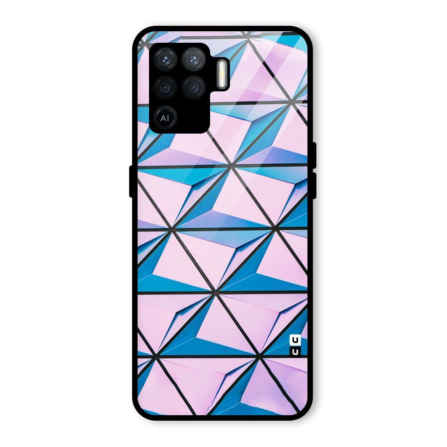 Crystal Abstract Glass Back Case for Oppo F19 Pro