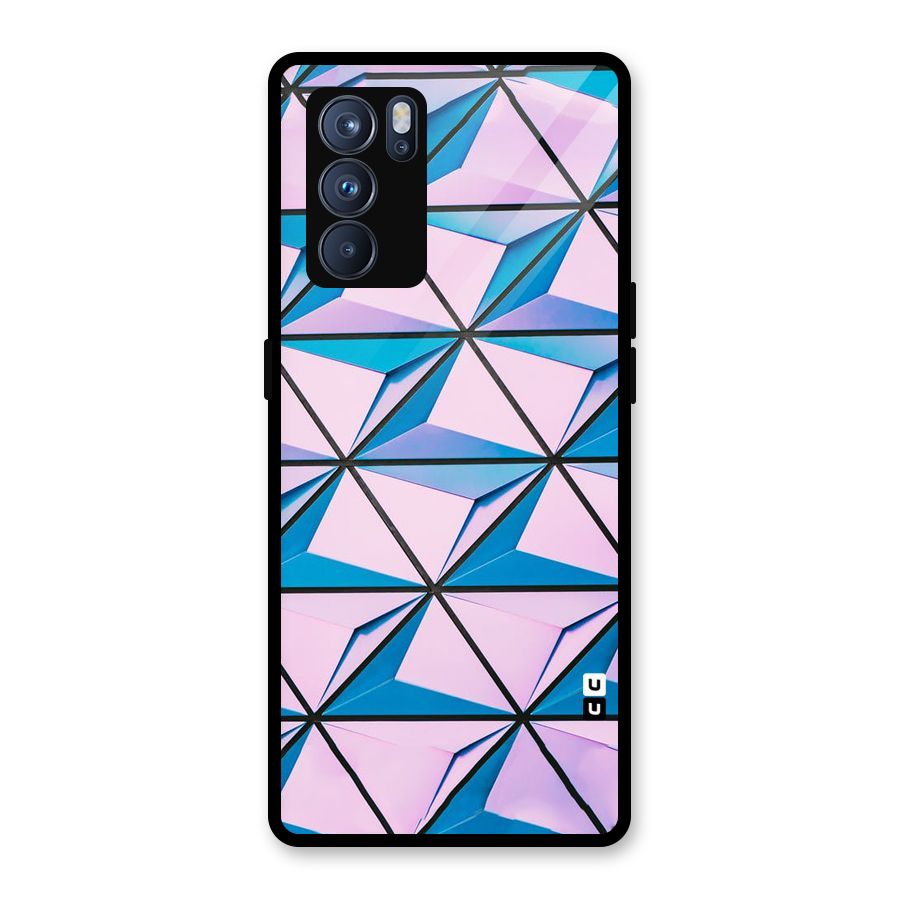 Crystal Abstract Glass Back Case for Oppo Reno6 Pro 5G