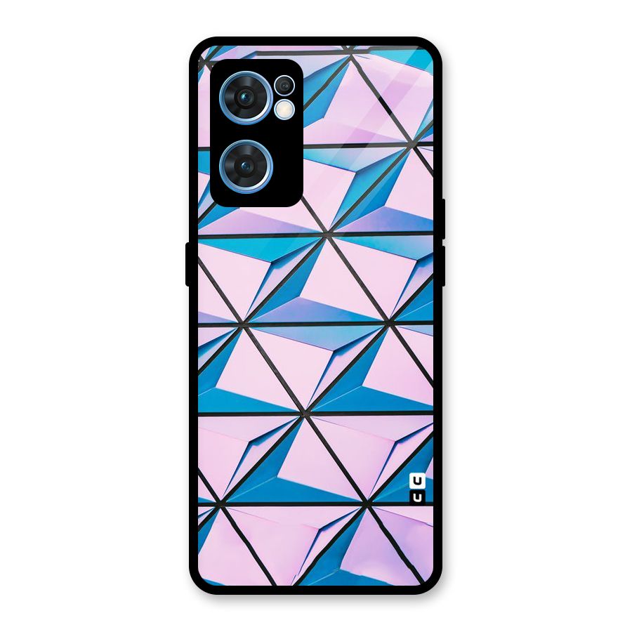 Crystal Abstract Glass Back Case for Oppo Reno7 5G