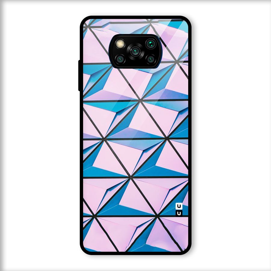 Crystal Abstract Glass Back Case for Poco X3