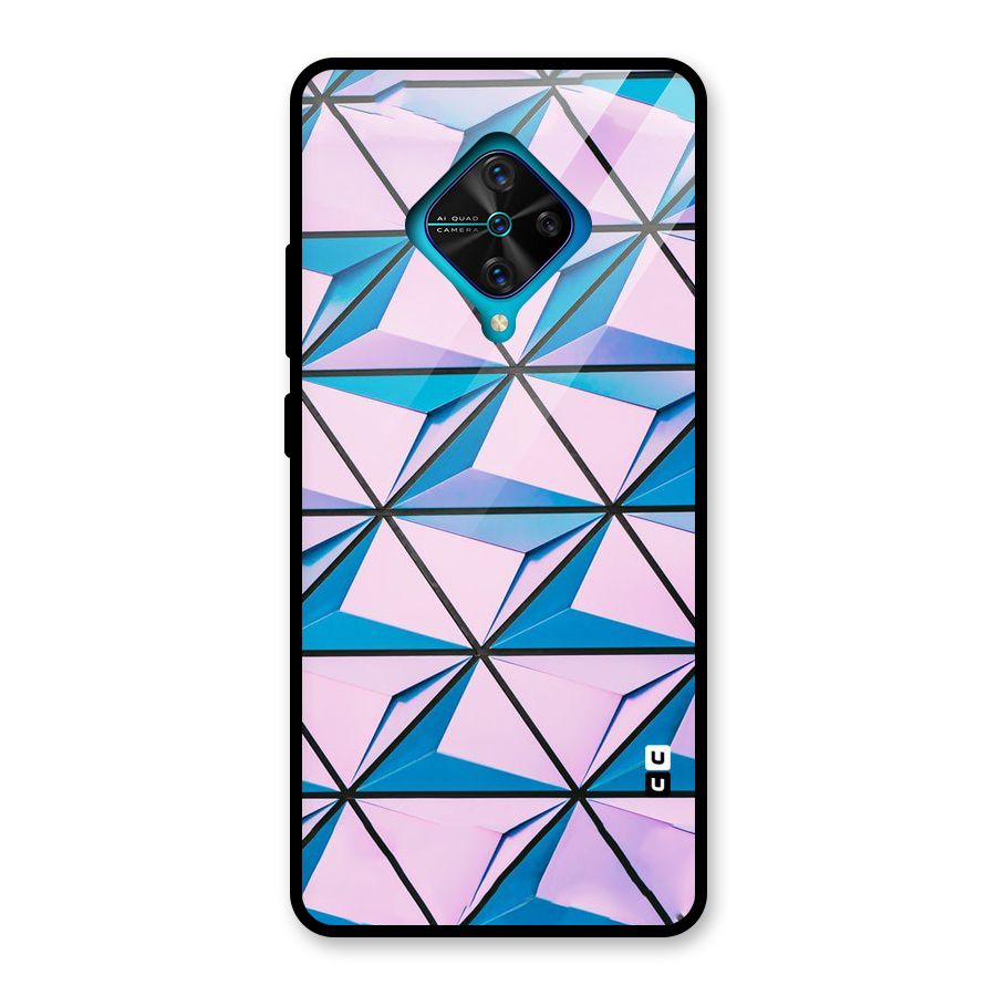 Crystal Abstract Glass Back Case for Vivo S1 Pro