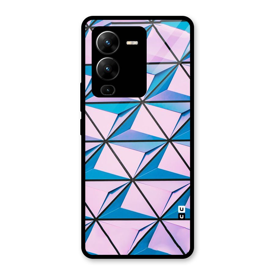 Crystal Abstract Glass Back Case for Vivo V25 Pro