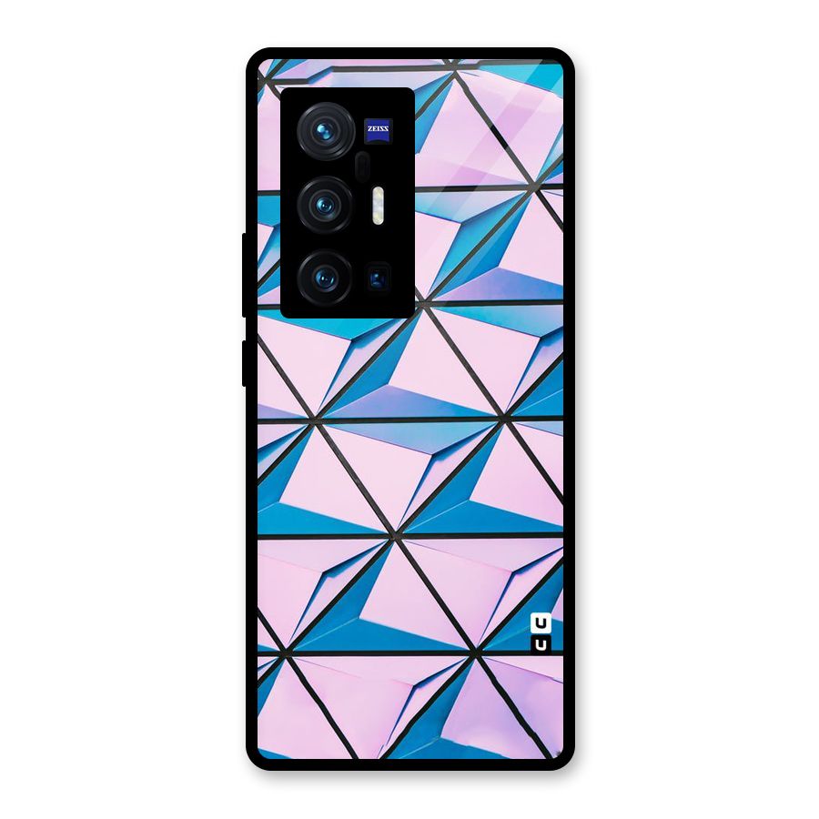 Crystal Abstract Glass Back Case for Vivo X70 Pro Plus