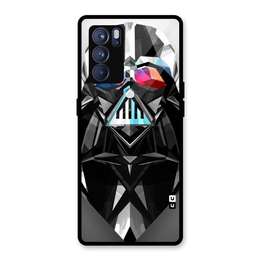 Crystal Robot Glass Back Case for Oppo Reno6 Pro 5G