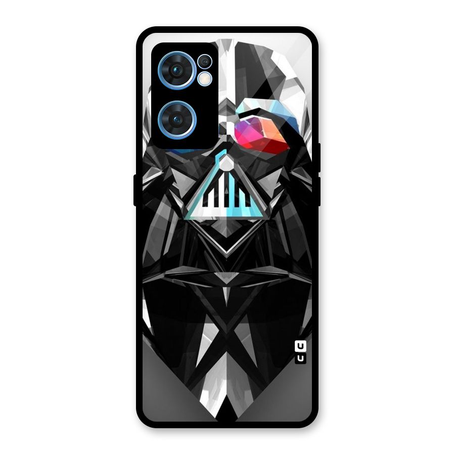 Crystal Robot Glass Back Case for Oppo Reno7 5G
