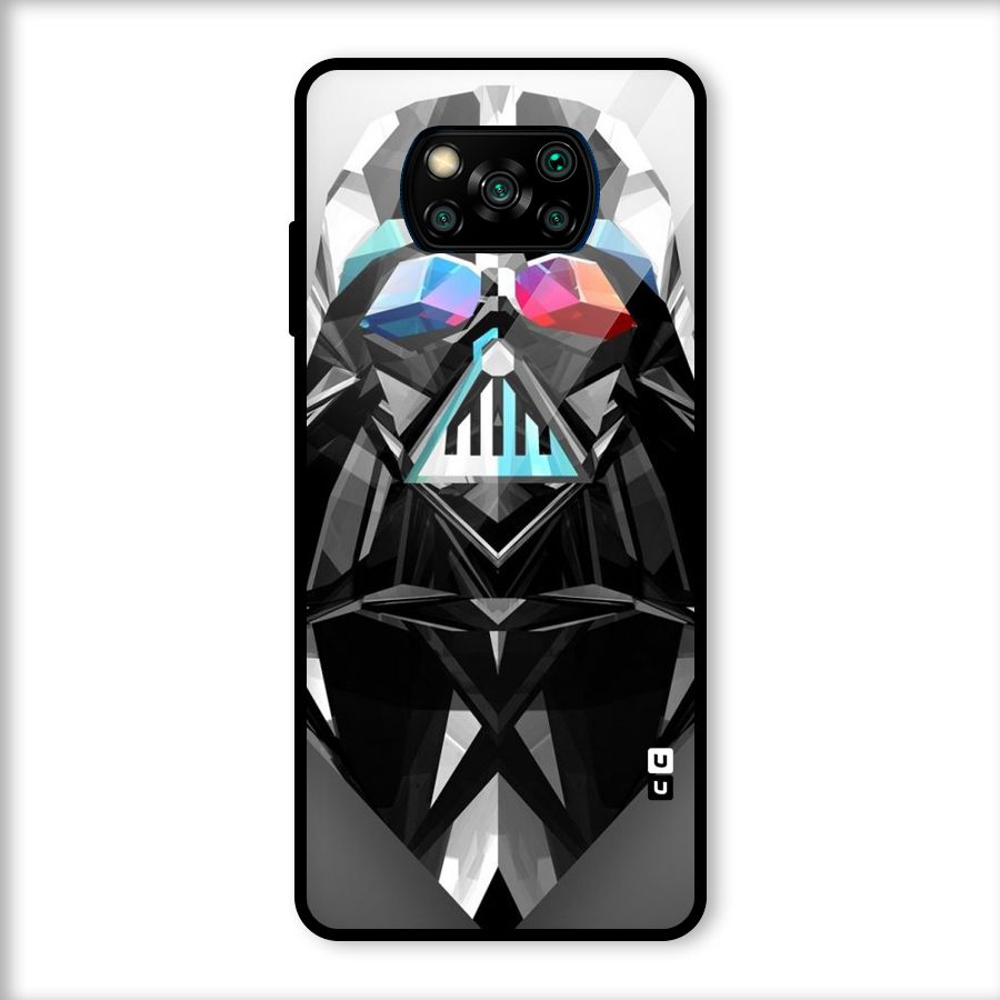 Crystal Robot Glass Back Case for Poco X3