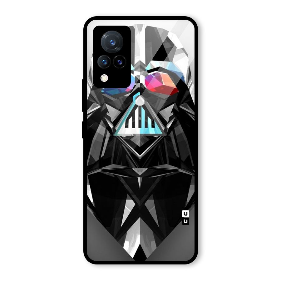 Crystal Robot Glass Back Case for Vivo V21 5G