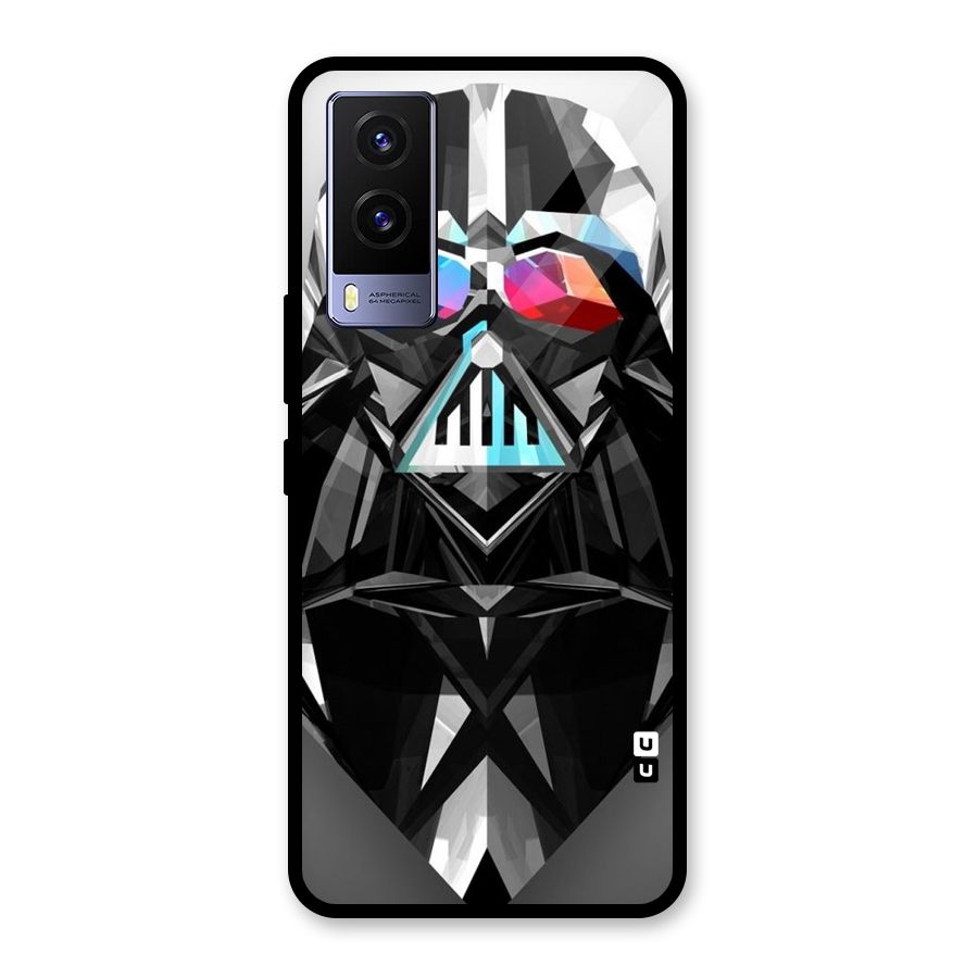 Crystal Robot Glass Back Case for Vivo V21e 5G