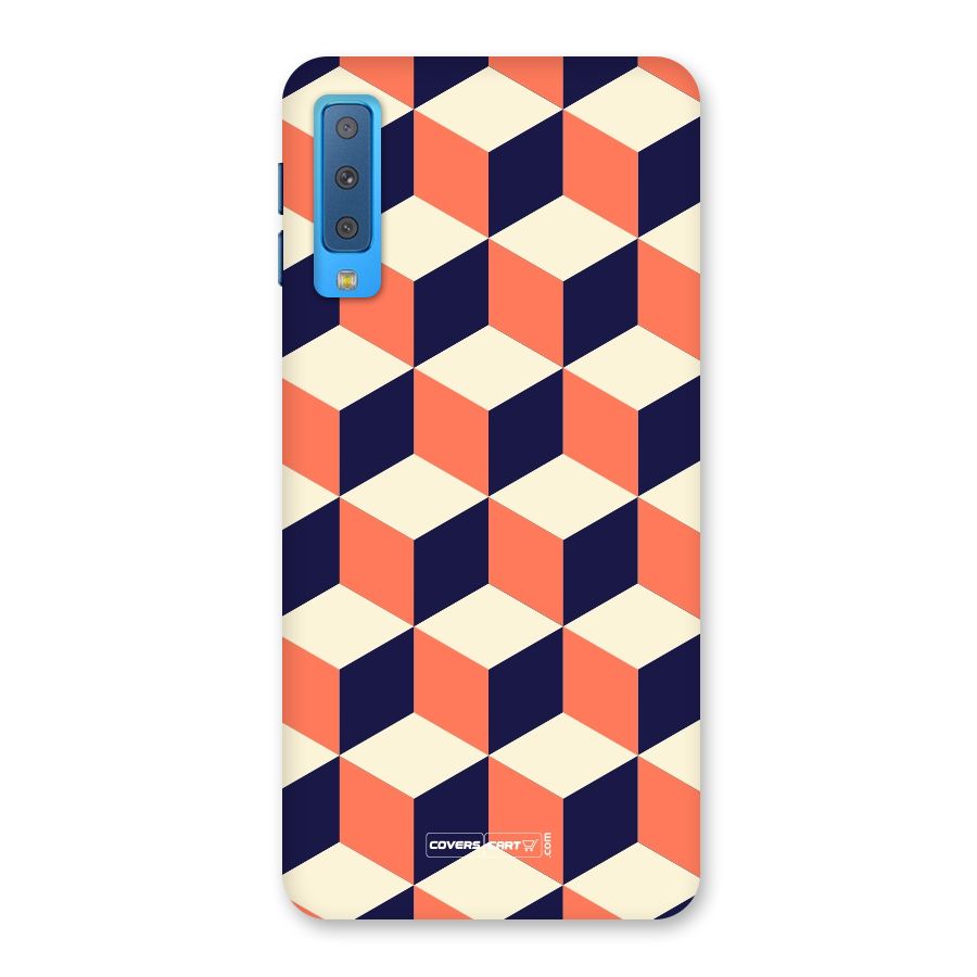 Cube Pattern Back Case for Galaxy A7 (2018)