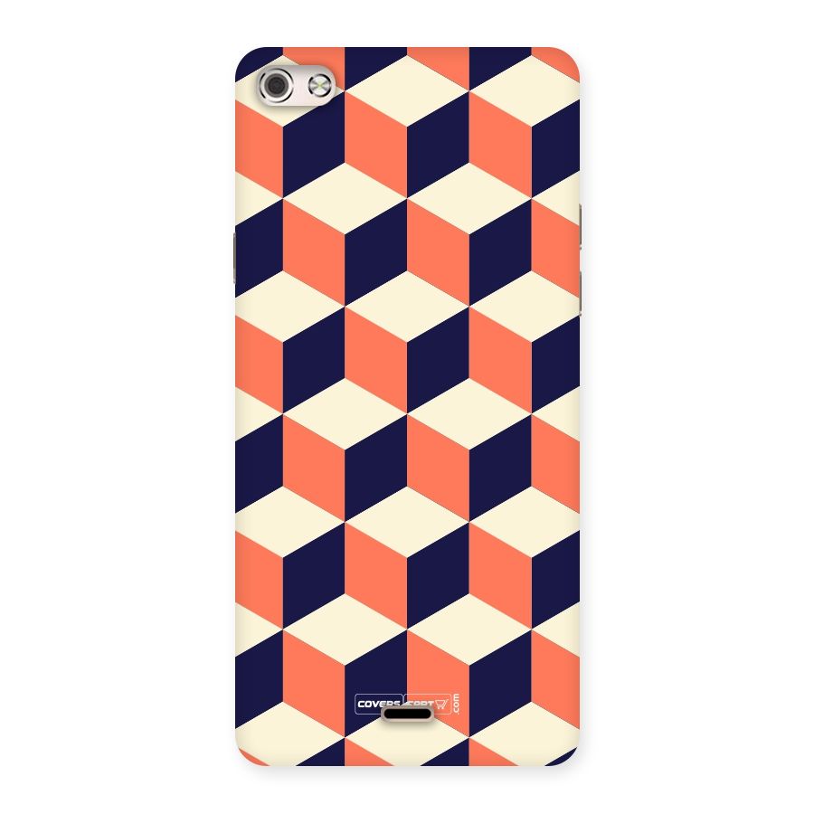 Cube Pattern Back Case for Micromax Canvas Silver 5