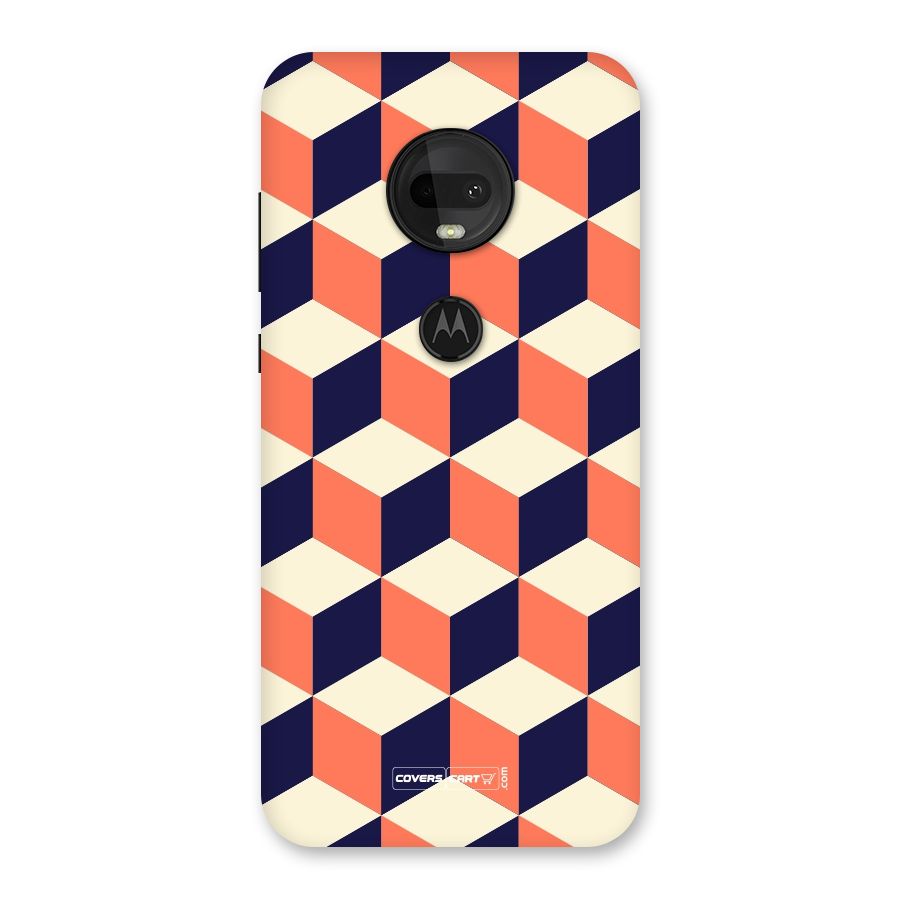 Cube Pattern Back Case for Moto G7