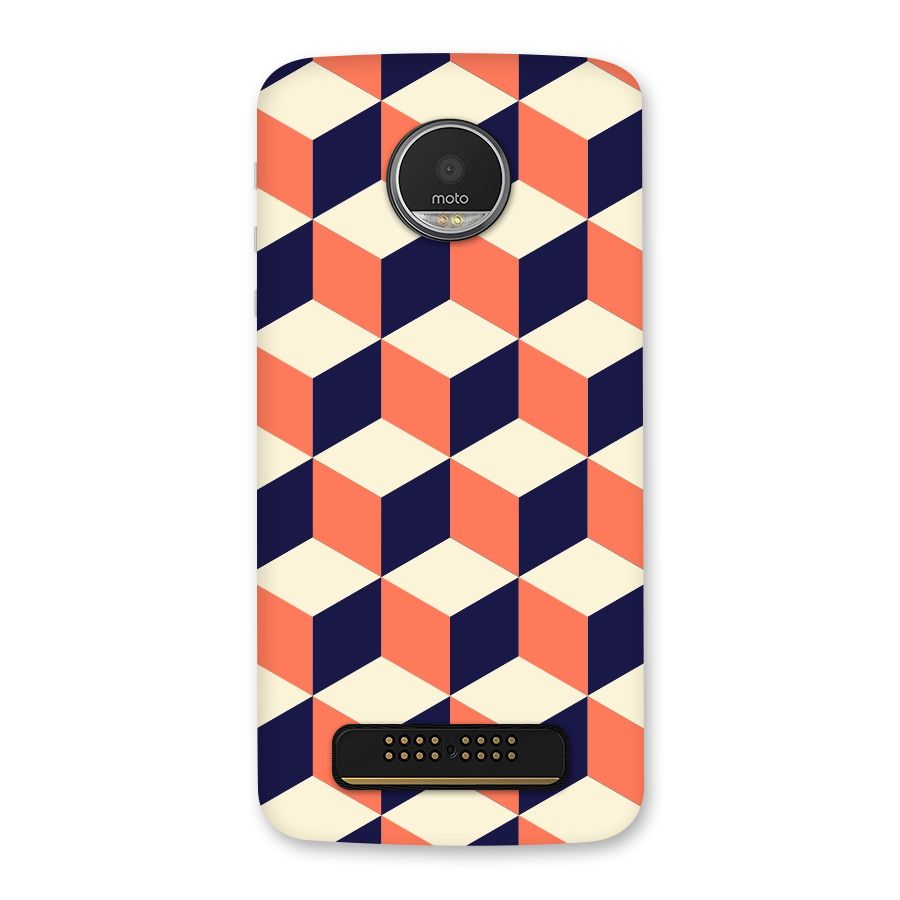 Cube Pattern Back Case for Moto Z Play