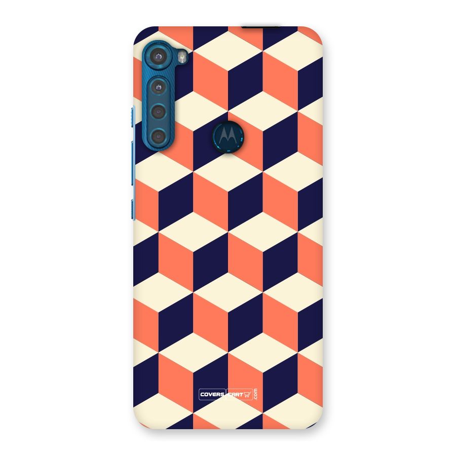 Cube Pattern Back Case for Motorola One Fusion Plus
