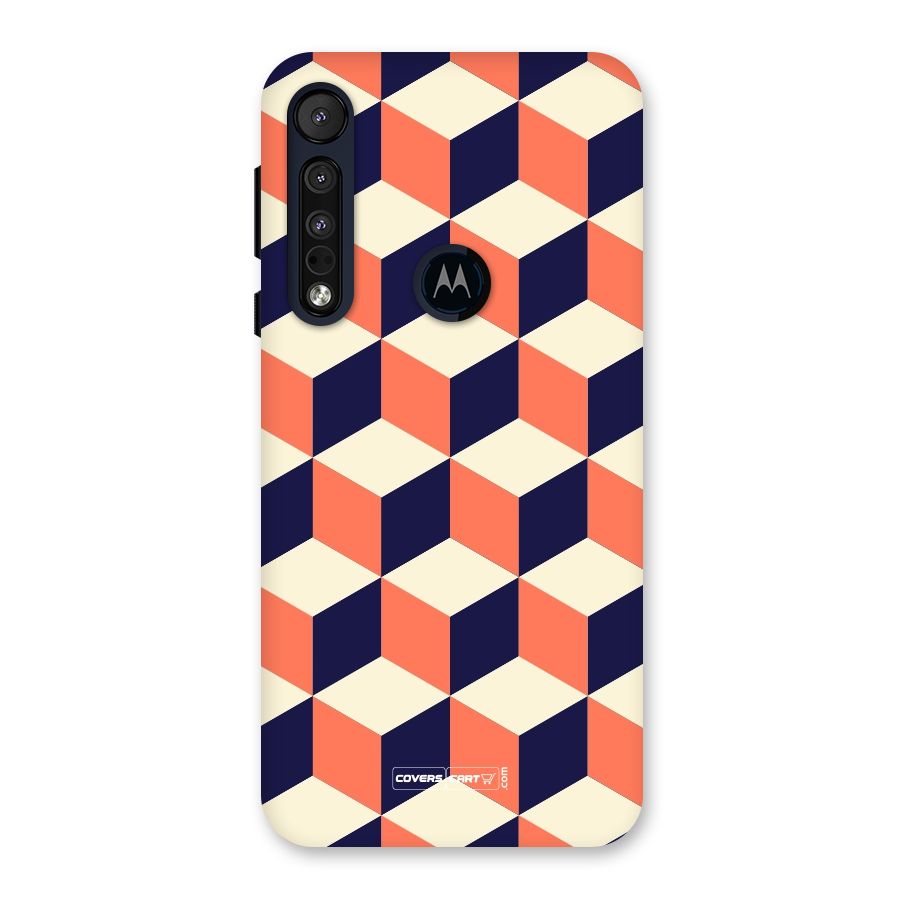 Cube Pattern Back Case for Motorola One Macro