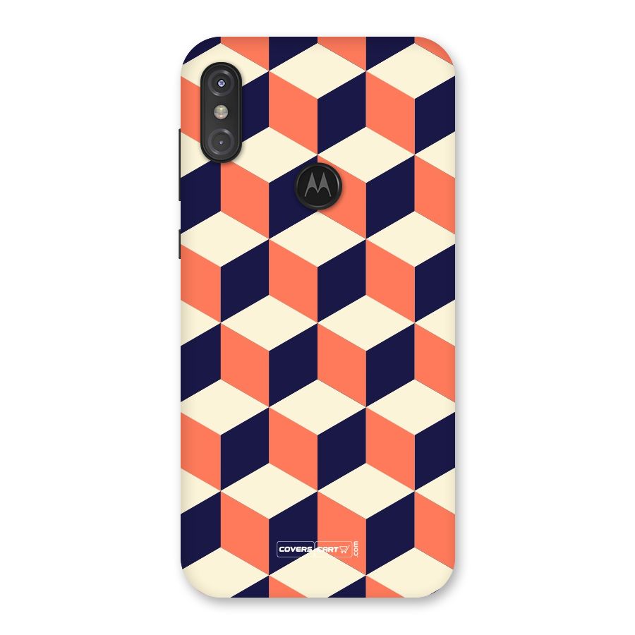 Cube Pattern Back Case for Motorola One Power