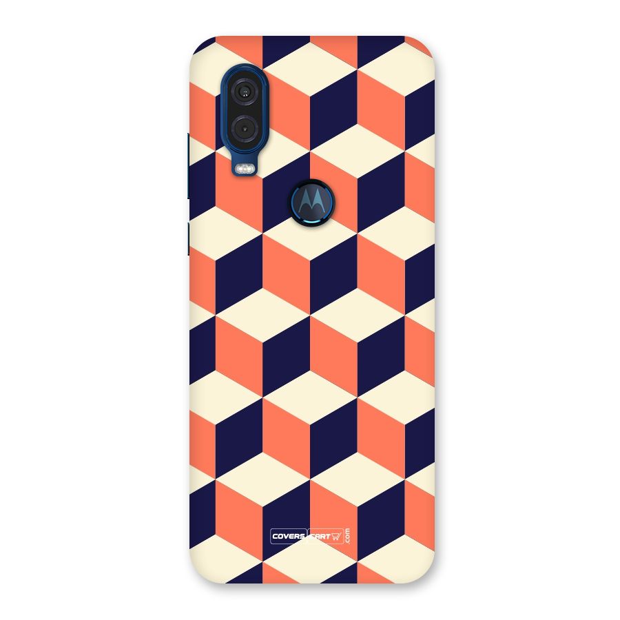 Cube Pattern Back Case for Motorola One Vision