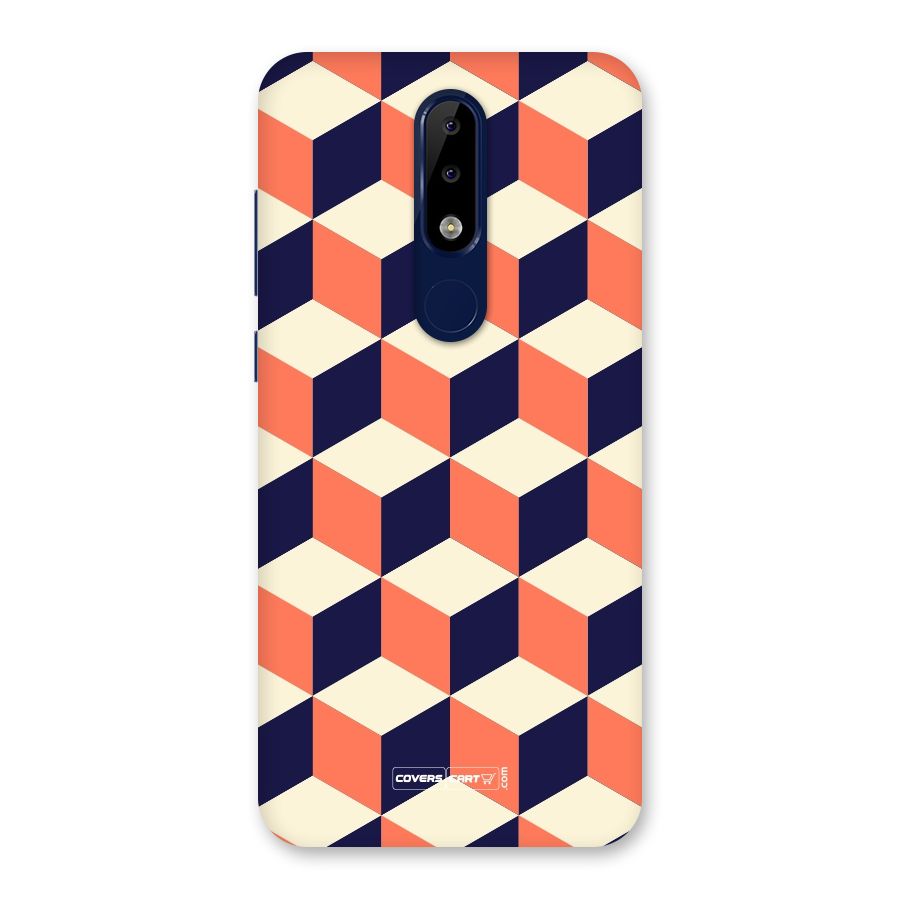 Cube Pattern Back Case for Nokia 5.1 Plus