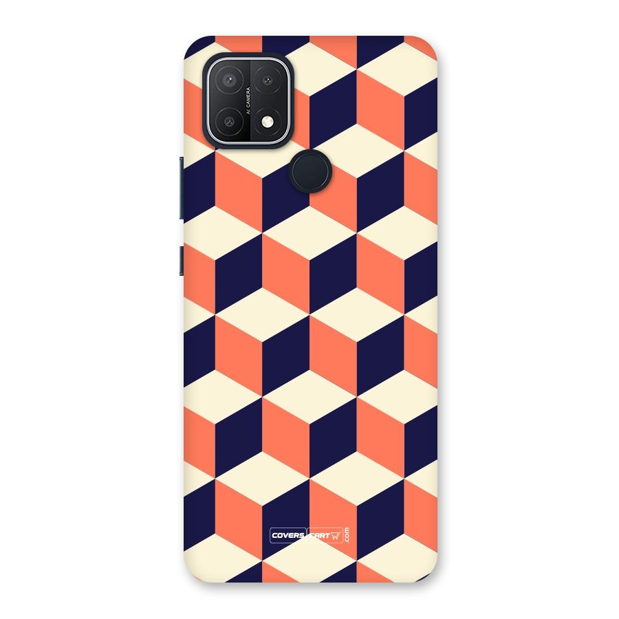Cube Pattern Back Case for Oppo A15s