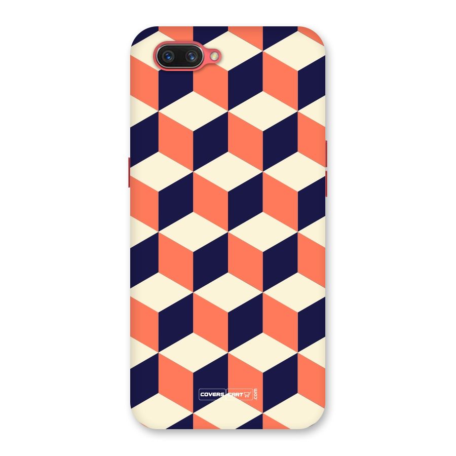 Cube Pattern Back Case for Oppo A3s
