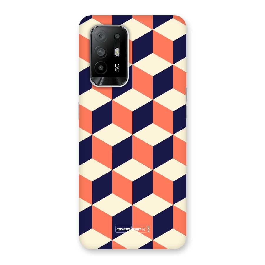Cube Pattern Back Case for Oppo F19 Pro Plus 5G