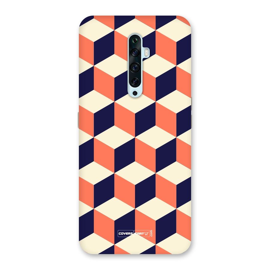 Cube Pattern Back Case for Oppo Reno2 F