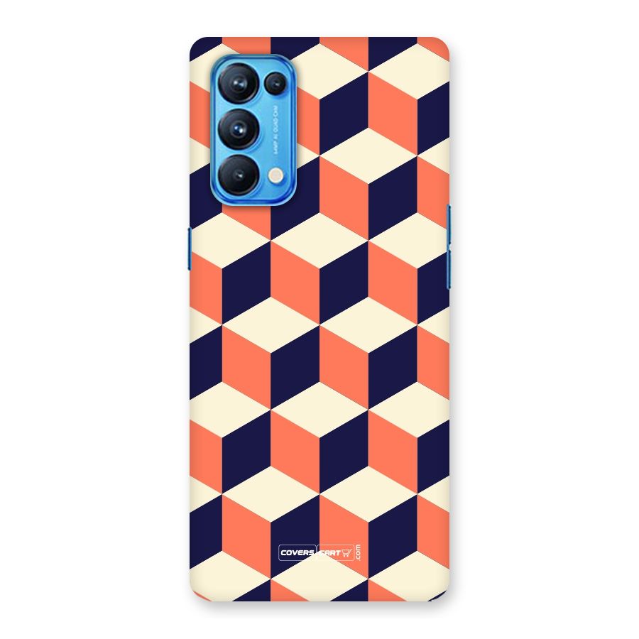 Cube Pattern Back Case for Oppo Reno5 Pro 5G