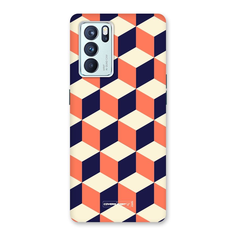 Cube Pattern Back Case for Oppo Reno6 Pro 5G