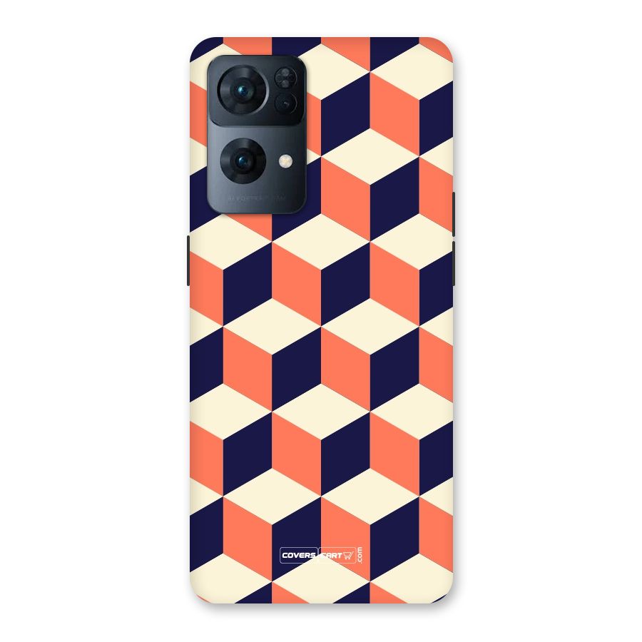 Cube Pattern Back Case for Oppo Reno7 Pro 5G