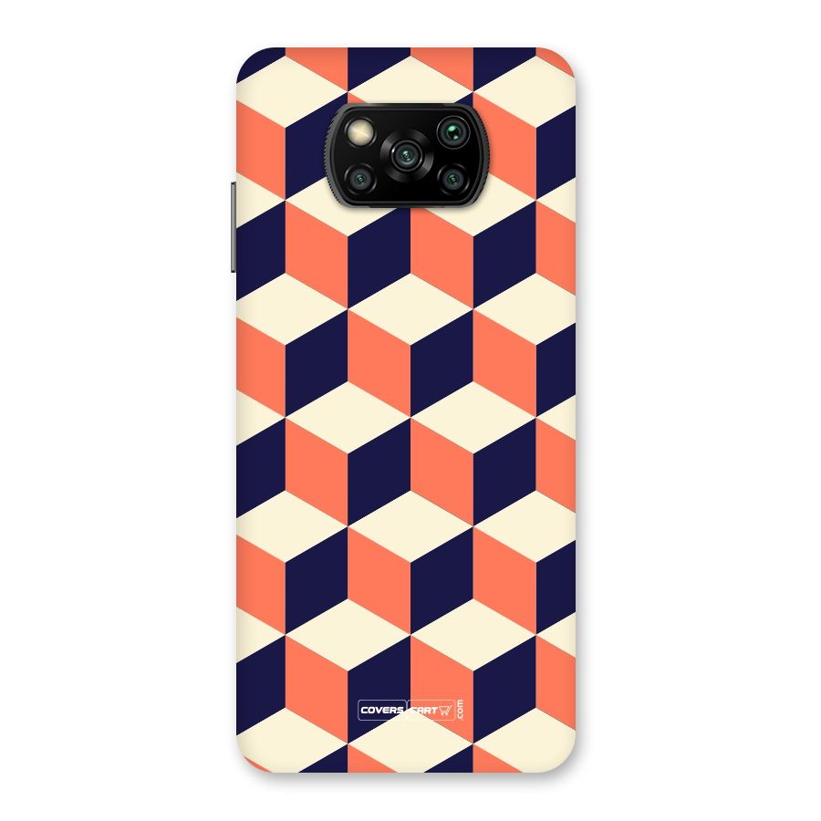 Cube Pattern Back Case for Poco X3