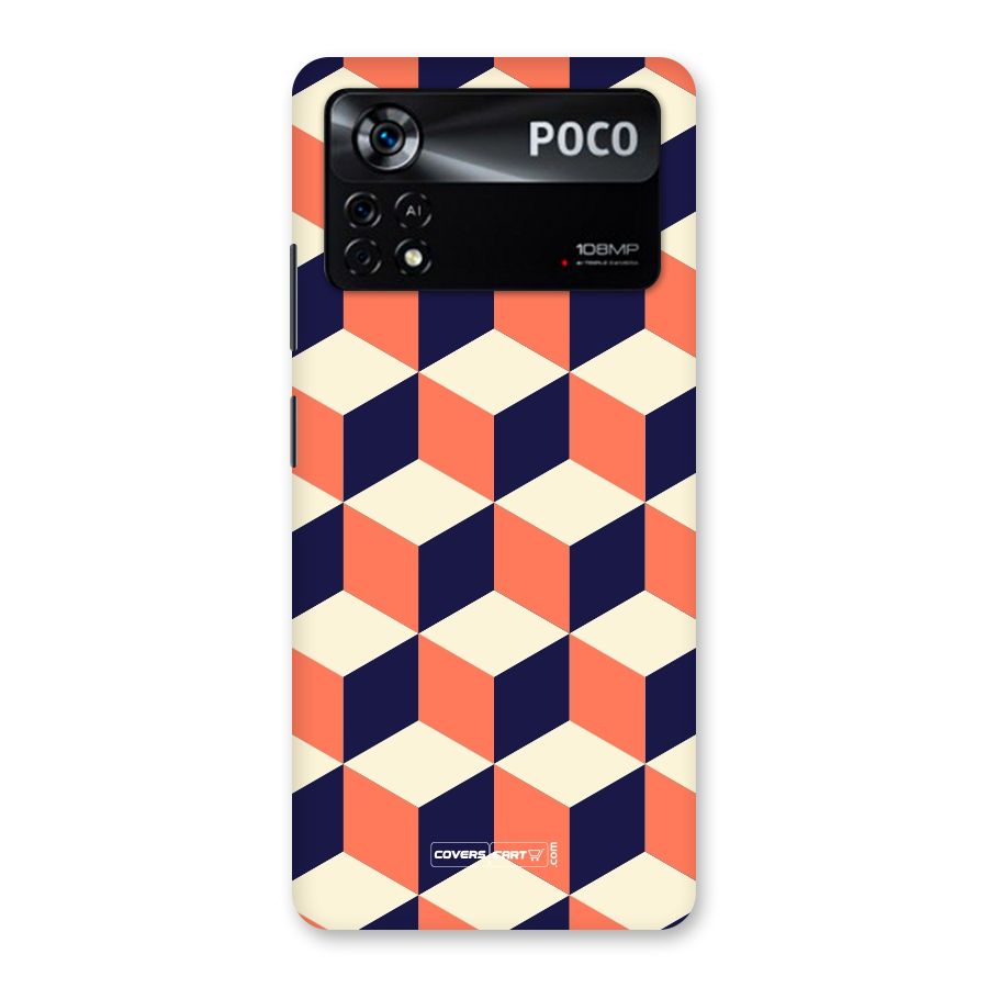 Cube Pattern Back Case for Poco X4 Pro 5G
