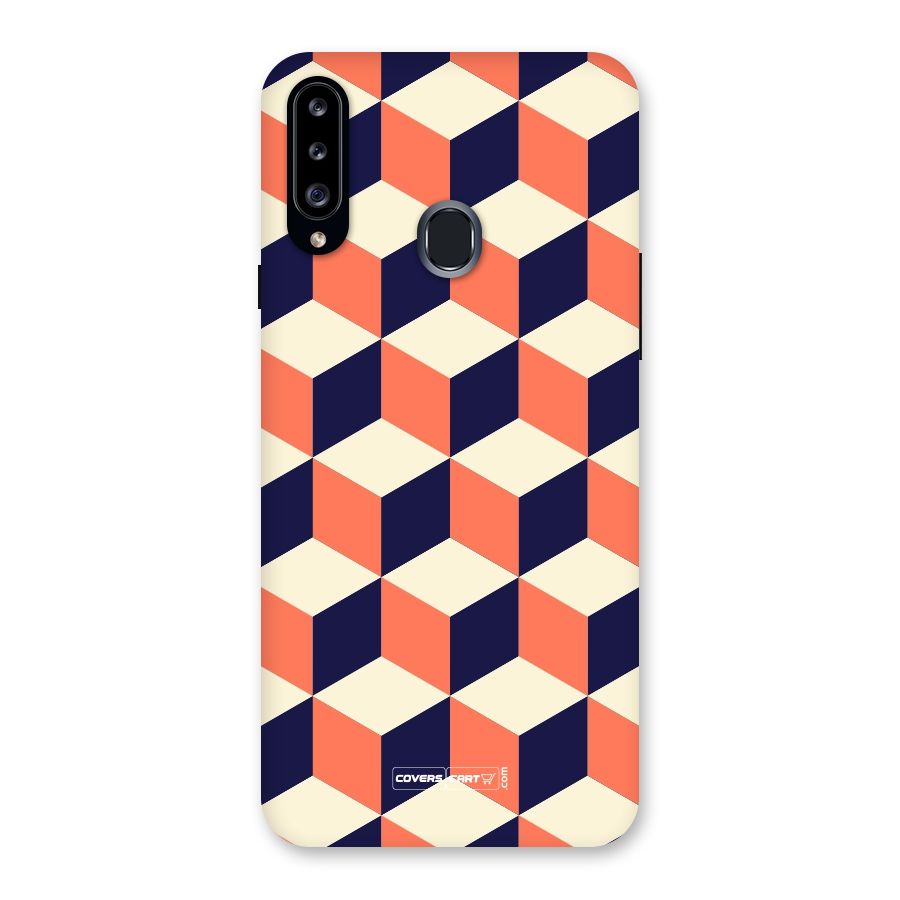 Cube Pattern Back Case for Samsung Galaxy A20s