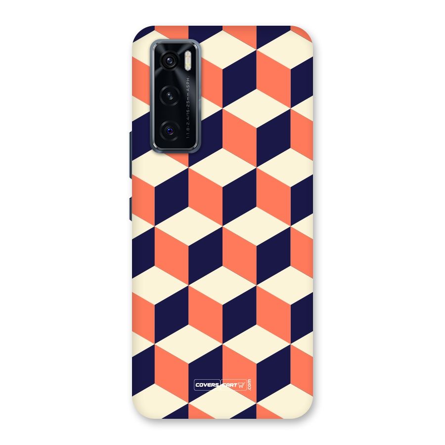 Cube Pattern Back Case for Vivo V20 SE