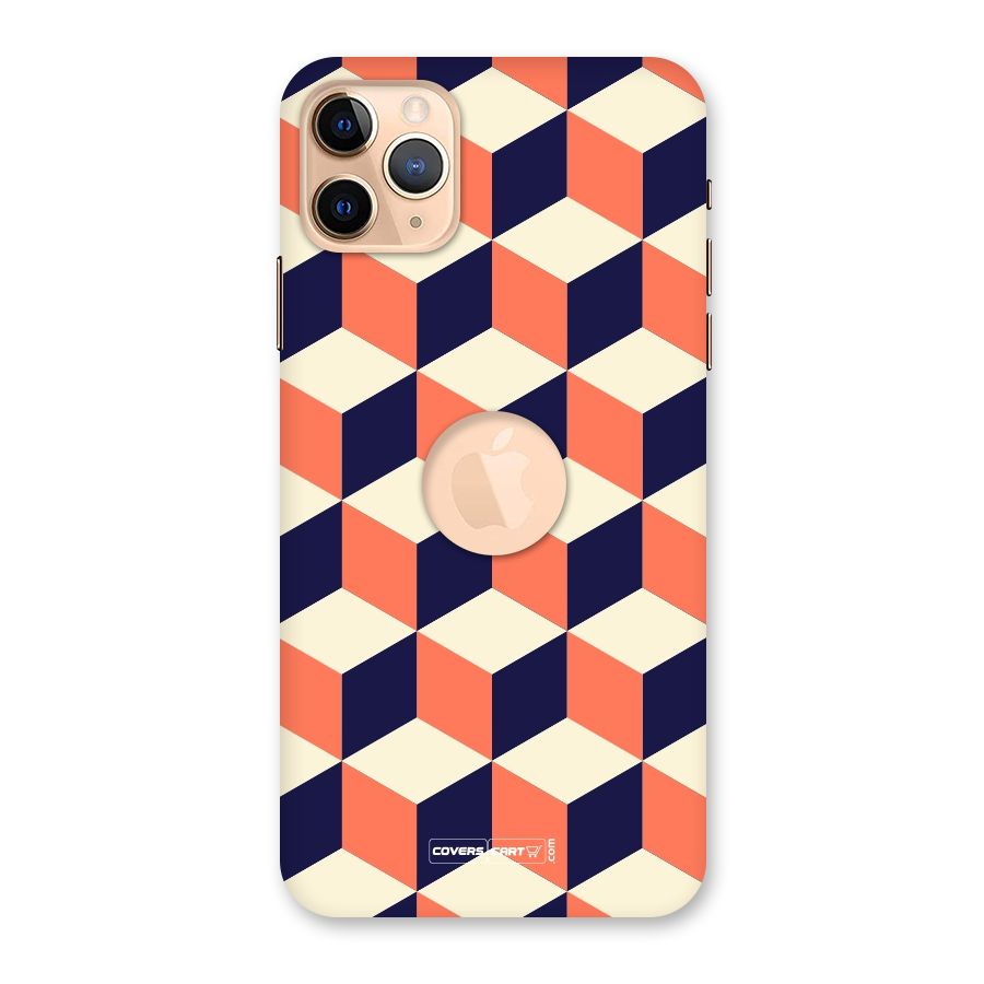 Cube Pattern Back Case for iPhone 11 Pro Max Logo Cut