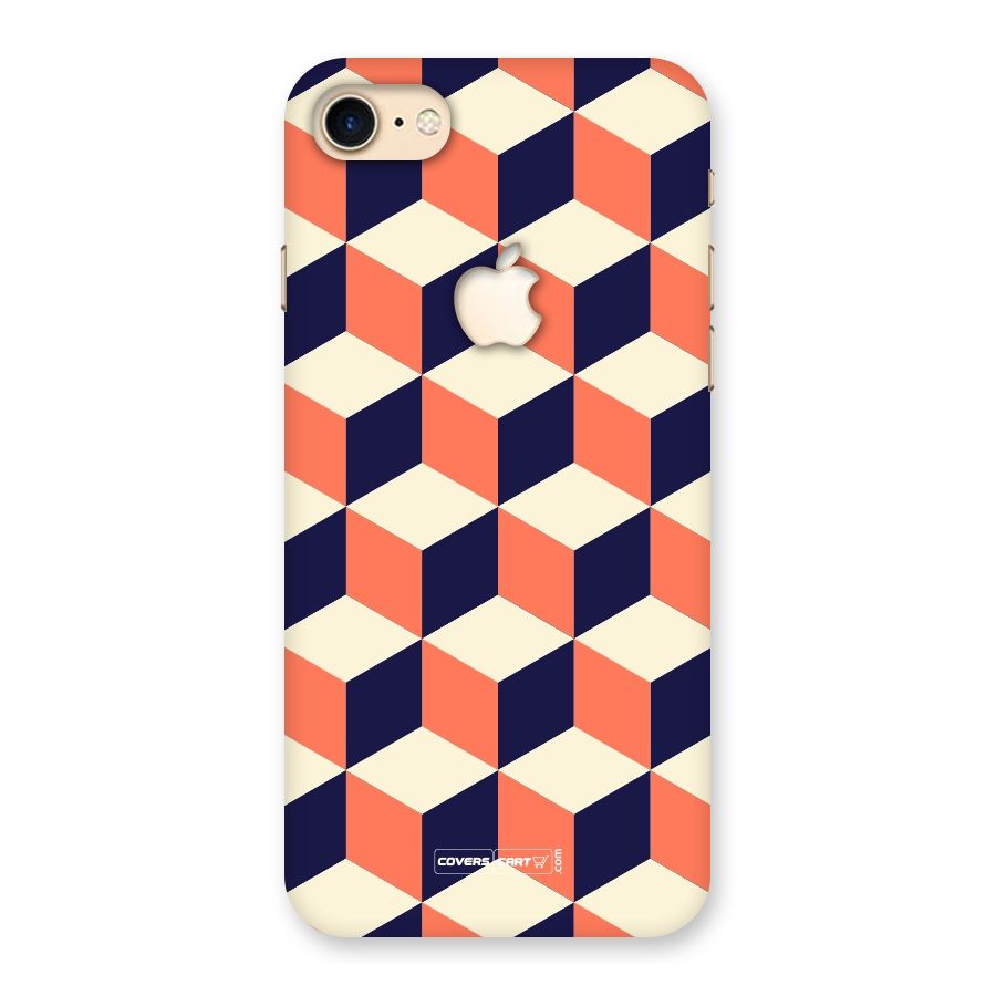 Cube Pattern Back Case for iPhone 7 Apple Cut