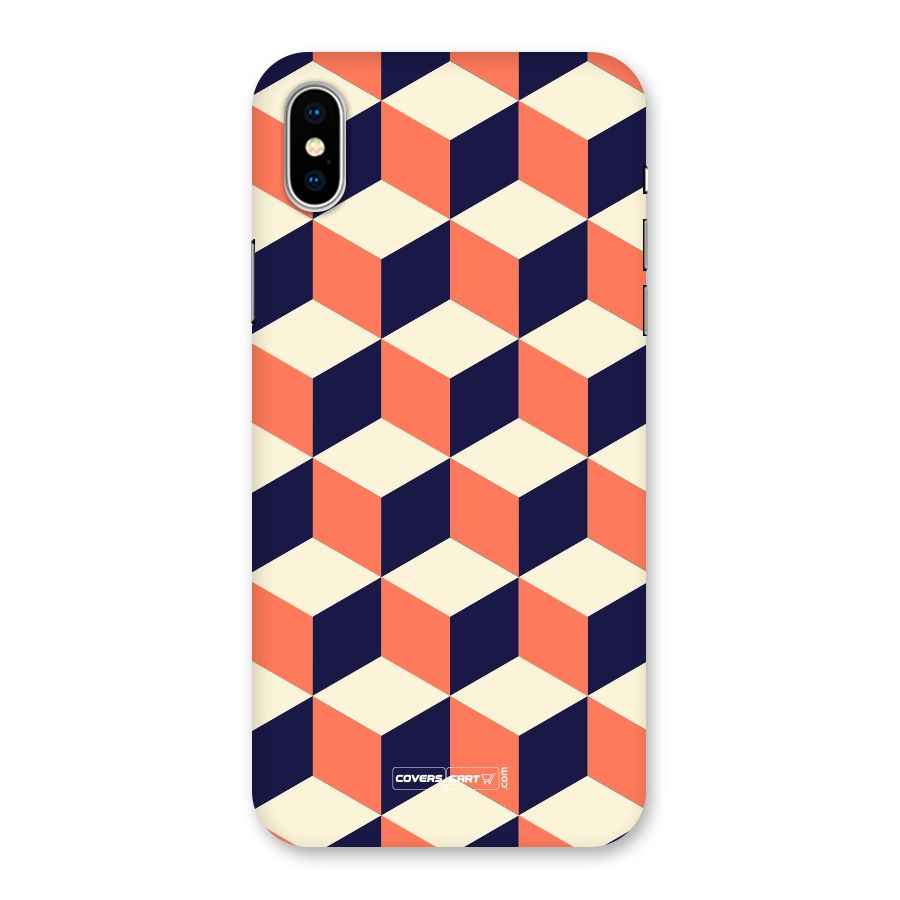 Cube Pattern Back Case for iPhone XS