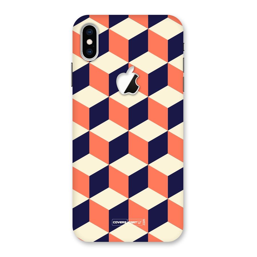Cube Pattern Back Case for iPhone XS Max Apple Cut