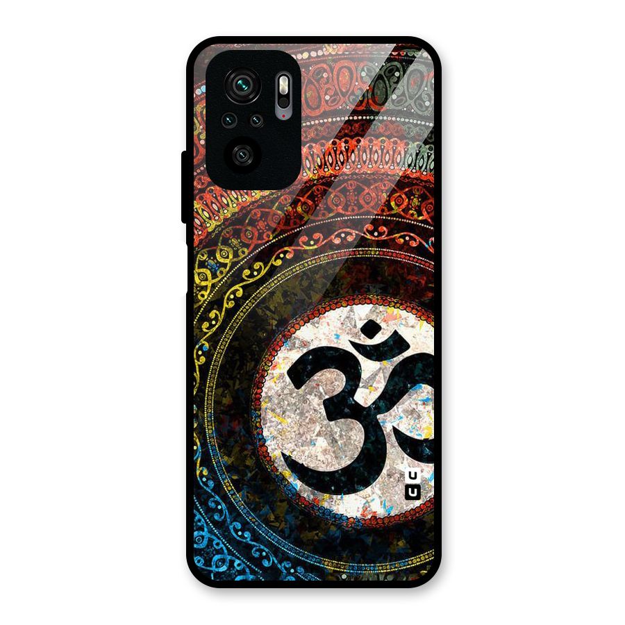 Culture Om Design Glass Back Case for Redmi Note 11 SE