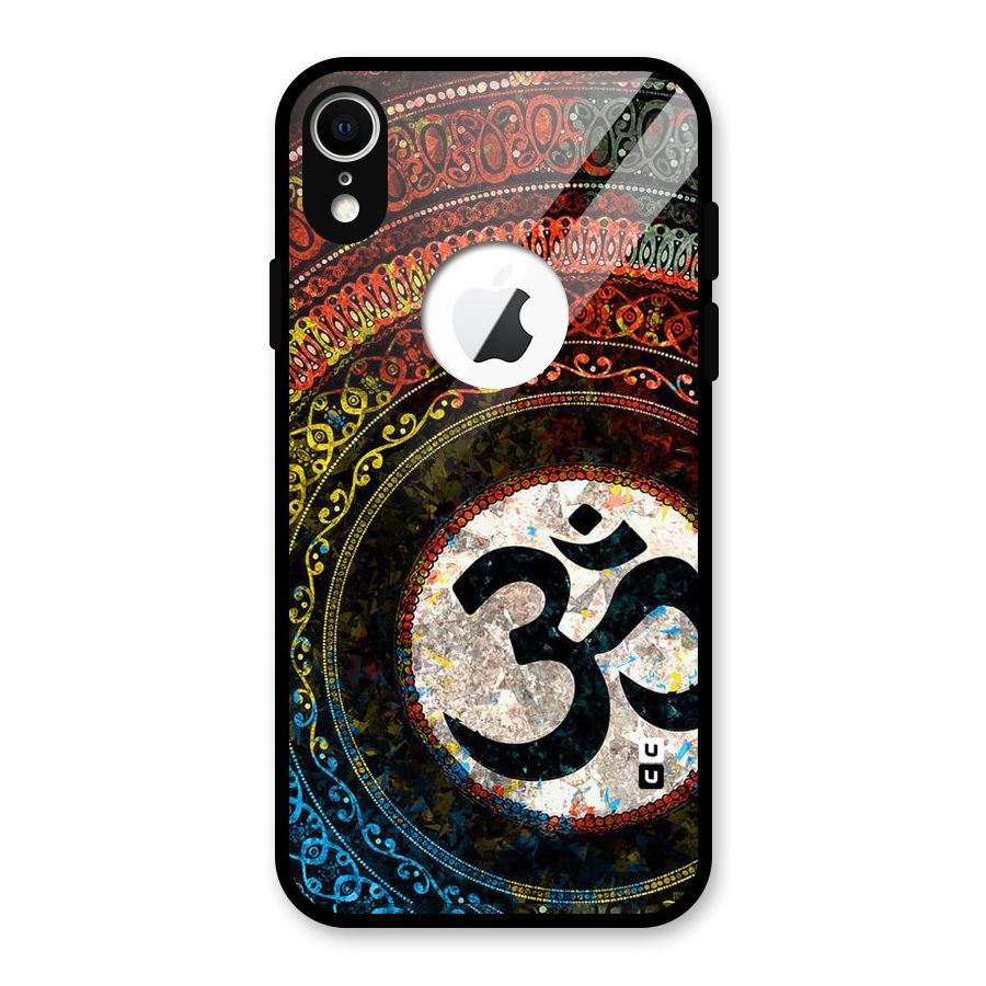 Culture Om Design Glass Back Case for iPhone XR Logo Cut